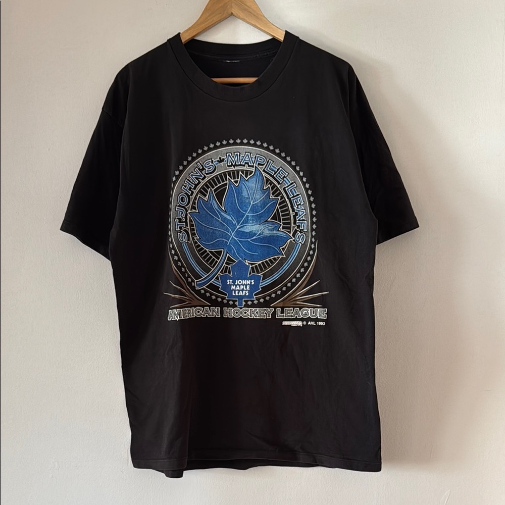 Vintage St Johns Maple Leafs T-Shirt / XL / 1993 / AHL